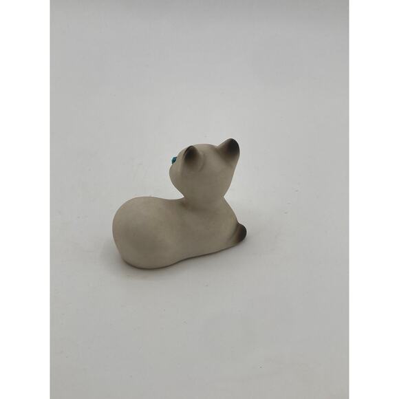 Vintage Rottman Siamese Cat Figurine Blue Rhinestone Eyes CALIF USA - Picture 2 of 4